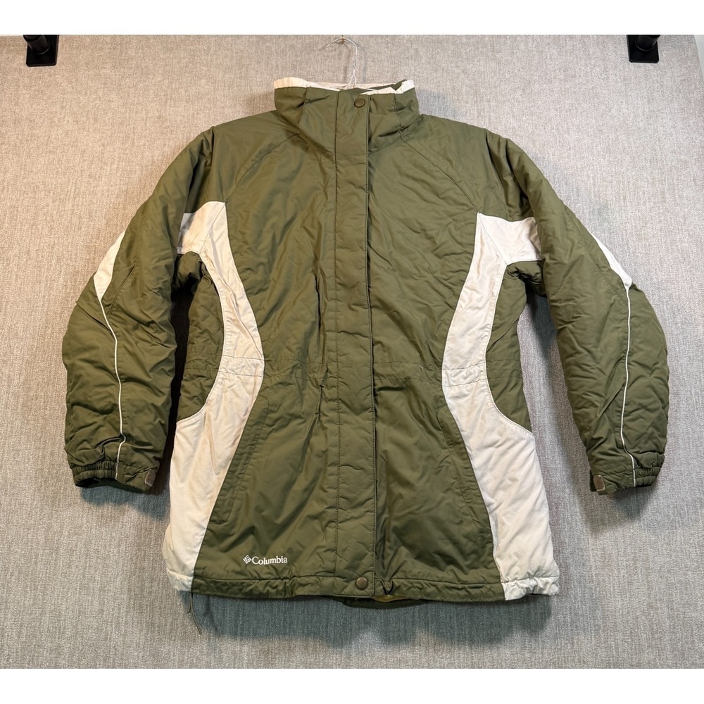 Columbia Jacket Womens Medium Green Interchange Insulated 3 In 1 Ski Coat